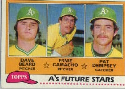 1981 Topps Baseball Cards      096      Dave Beard/Ernie Camacho/Pat Dempsey RC